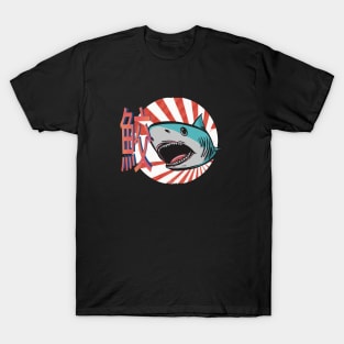 Japanese themed shark T-Shirt